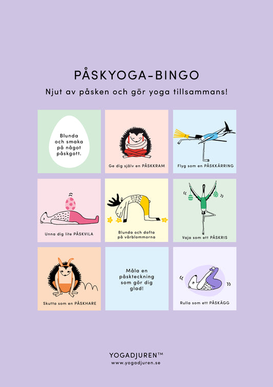 Påskyoga-bingo